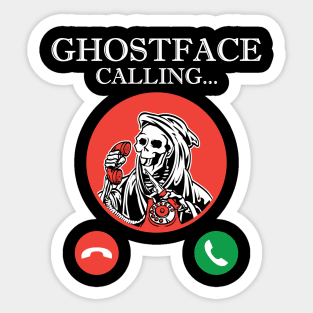 Ghostface Calling Horror Fan Sticker